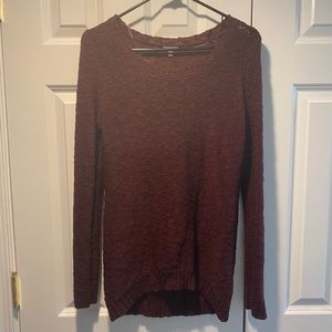 Long crochet knit sweater